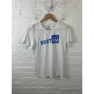 Patagonia Women's Run Boston Crew Neck Pullover T-Shirt Short Sleeve White SZ M